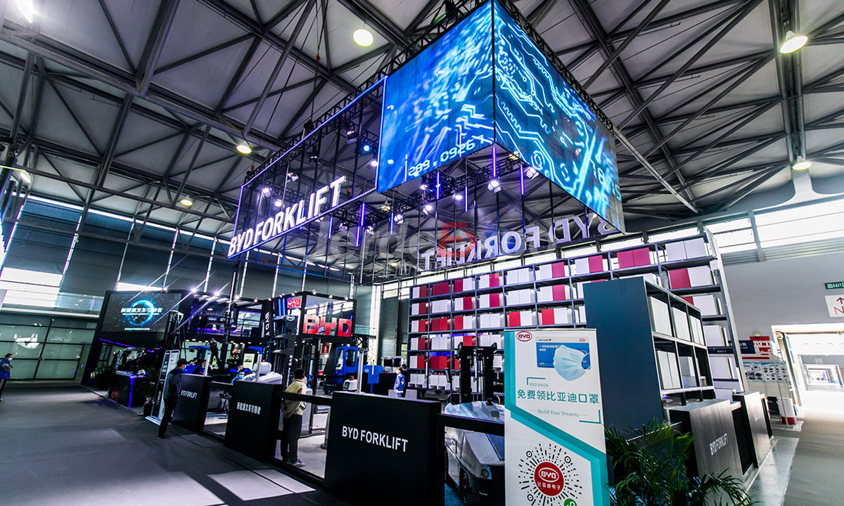 上海物流雙層展臺設計搭建案例